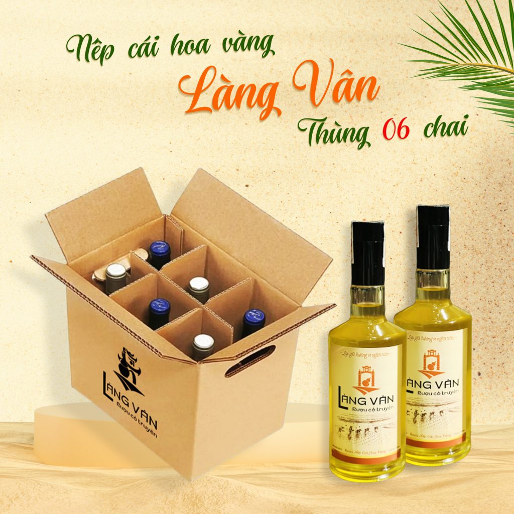 Giá rượu nếp cái hoa vàng làng Vân chai ngắn